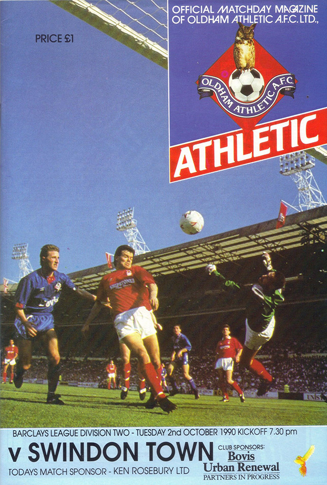 <b>Tuesday, October 2, 1990</b><br />vs. Oldham Athletic (Away)